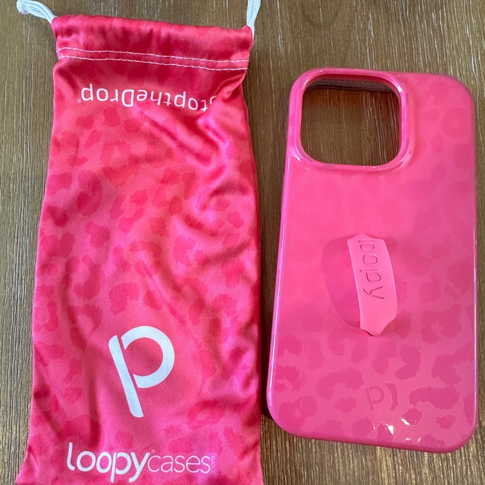 Loopy Original - iPhone 14 Pro (6.1" Screen) - Hot Pink Leopard Matte & Gloss